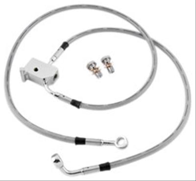 Twin Power 97-07 FLH FLT Stainless Steel Dot Brake Line Kit Rear Stock Length