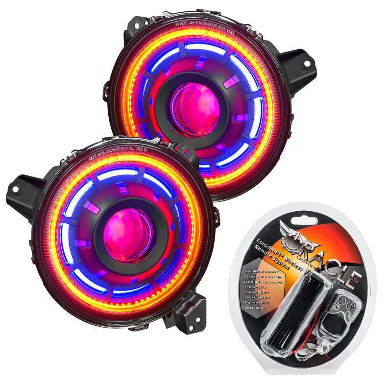 Oracle Oculus Bi-LED Projector Headlights for Jeep JL/Gladiator JT - ColorSHIFT ORACLE Lighting