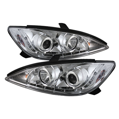 Spyder Toyota Camry 02-06 Projector Headlights DRL Chrome High H1 Low H1 PRO-YD-TCAM02-DRL-C SPYDER