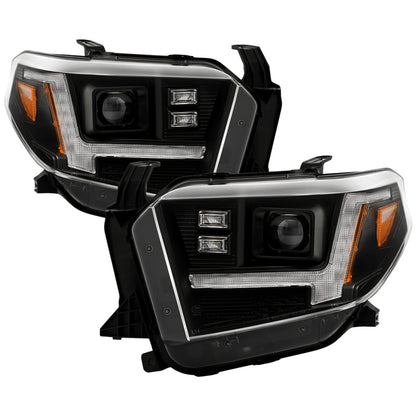 Spyder Signature 14-21 Toyota Tundra SR/SR5 Projector Headlights - Black (PRO-YD-TTU14V2SI-SBSEQ-BK) SPYDER