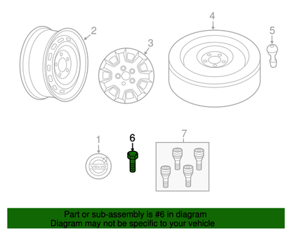 Genuine OEM Volvo Wheel Stud (31423735) X1