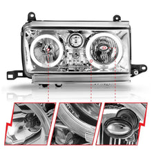 Load image into Gallery viewer, ANZO TOYOTA LAND CRUISER FJ82 91-94 CRYSTAL HALO HEADLIGHTS CHROME - 111092 ANZO