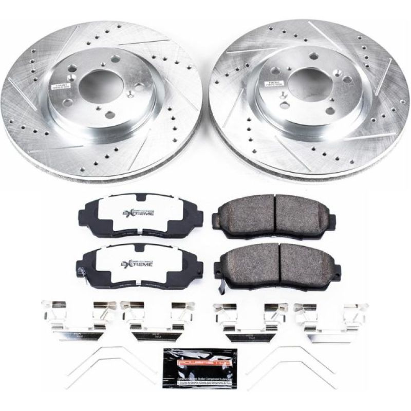 Power Stop 11-14 Honda Odyssey Front Z26 Street Warrior Brake Kit PowerStop
