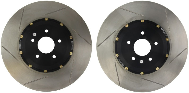 StopTech 09-14 Nissan GT-R Rear Slotted Bare Iron 380x30mm Aero-Rotor Kit Pair Stoptech