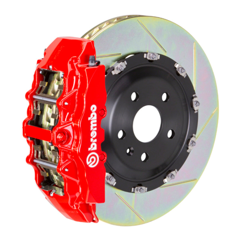 Brembo 19-22 A-Class (Excl AMG) Fr GT BBK 6Pis Cast 365x34 2pc Rotor Slotted Type1-Red Brembo