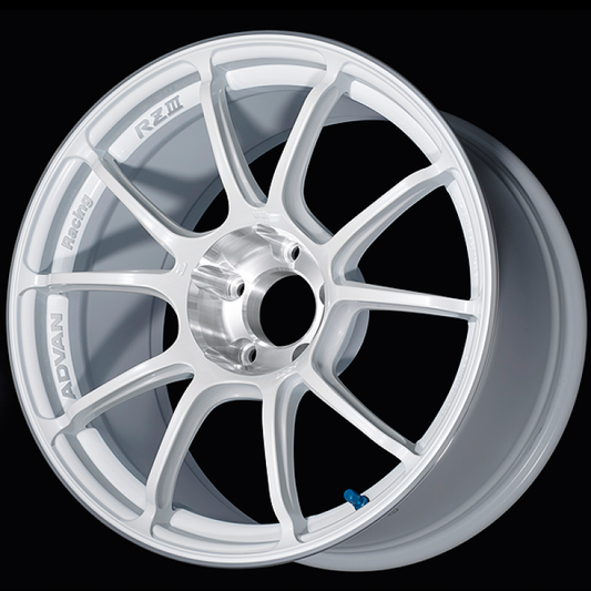 ADVAN Racing RZIII 18x7.5 +39 5x112 Wheel - Racing White Metallic & Diamond Cut - YAJ38F39MWMC