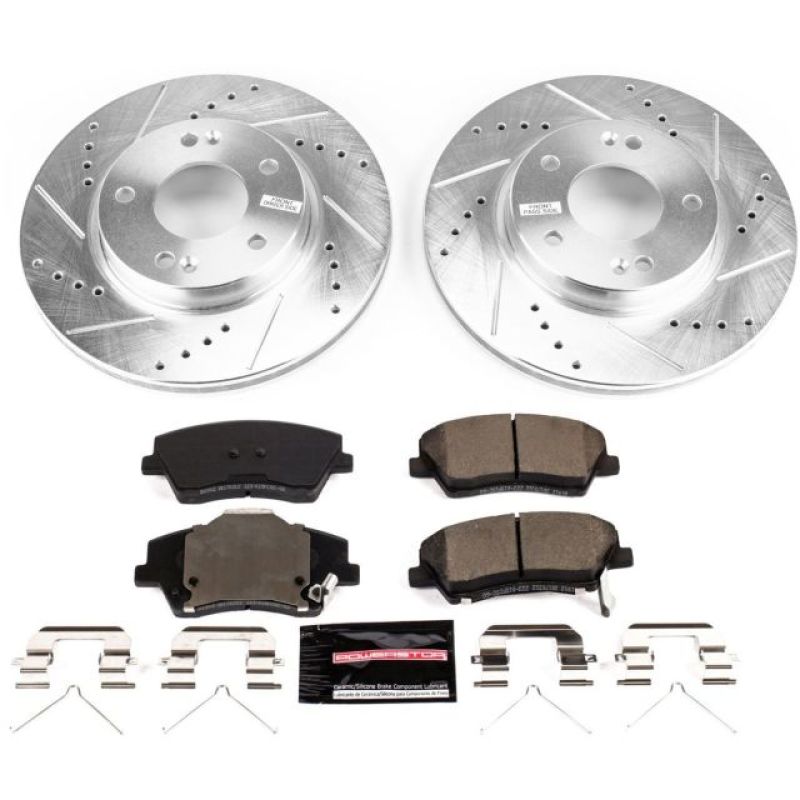 Power Stop 17-19 Hyundai Ioniq Front Z23 Evolution Sport Brake Kit PowerStop