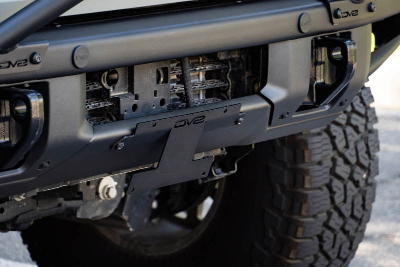 DV8 Offroad 21-22 Ford Bronco Factory Front Bumper Licence Relocation Bracket - Front DV8 Offroad