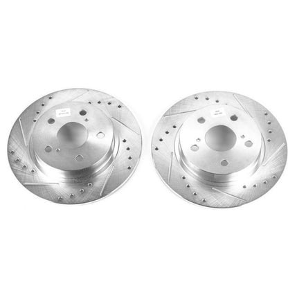 Power Stop 11-16 Scion tC Rear Evolution Drilled & Slotted Rotors - Pair PowerStop