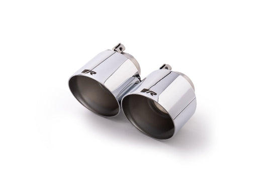 Remus Stainless Steel 115mm Angled Engraved Chrome Tail Pipe Set (Pair)
