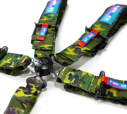 NRG 5PT 3in. Seat Belt Harness / Cam Lock - Green - SBH-B6PCGN