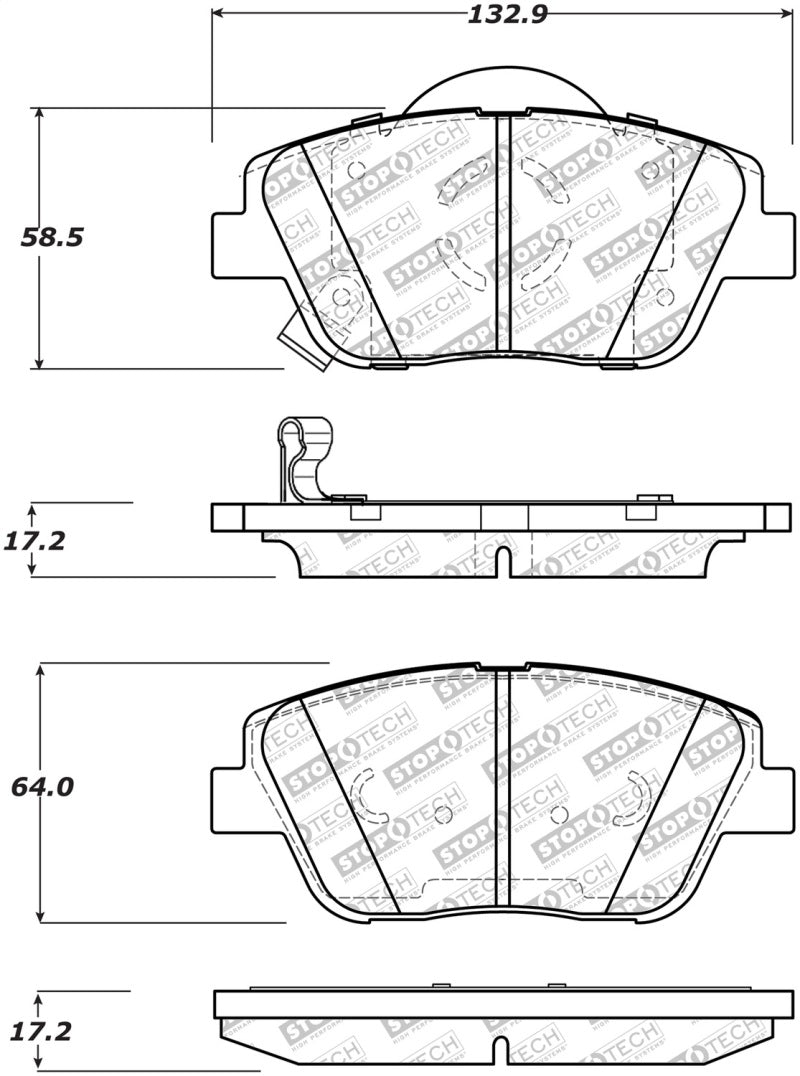 StopTech Street Disc Brake Pads - 305.14440 Stoptech