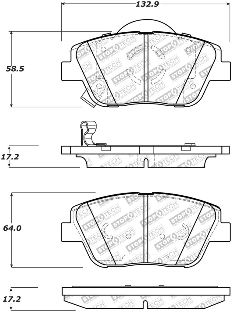 StopTech Street Disc Brake Pads - 305.14440