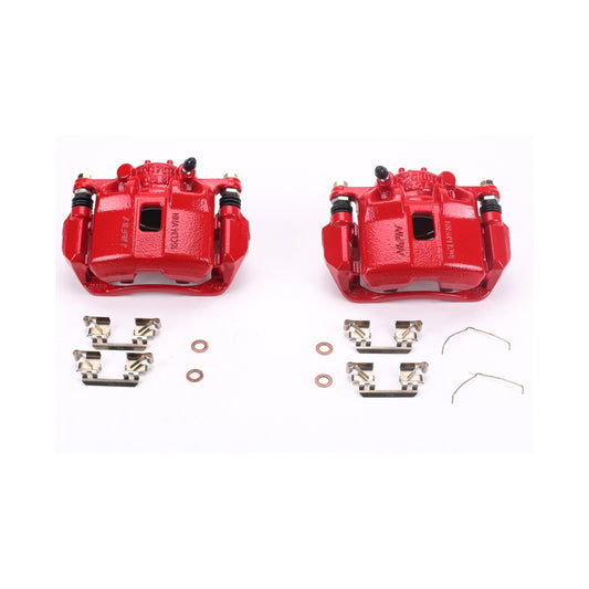 Power Stop 13-15 Acura ILX Front Red Calipers w/Brackets - Pair PowerStop