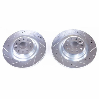 Power Stop 12-18 Tesla Model S Rear Evolution Drilled & Slotted Rotors - Pair PowerStop