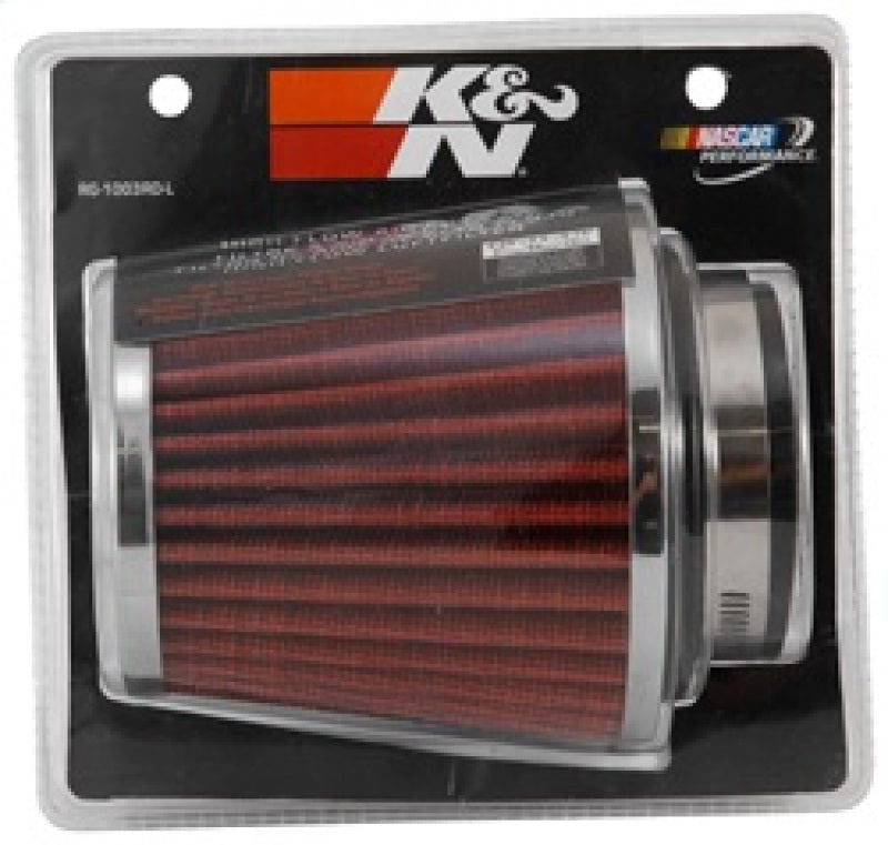 K&N Universal Chrome Filter 2 3/4in FLG / 4 1/2in Bottom / 4 1/2in Height K&N Engineering