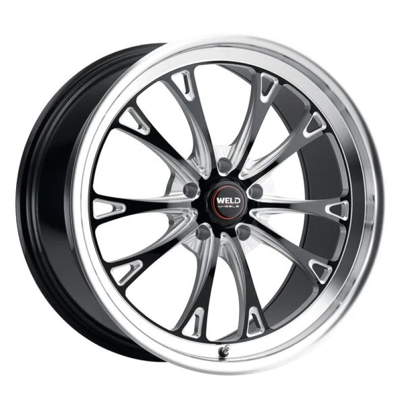 Weld Belmont Beadlock 15x10 / 5x115 BP / ET22 BS 6.36 Gloss Black MIL DIA 78.1