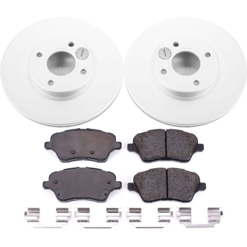 Power Stop 14-19 Ford Fiesta Front Z17 Evolution Geomet Coated Brake Kit PowerStop