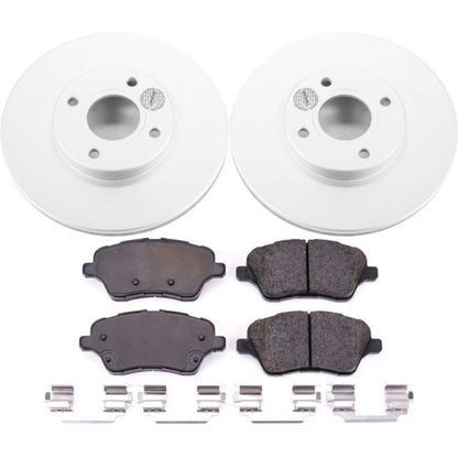 Power Stop 14-19 Ford Fiesta Front Z17 Evolution Geomet Coated Brake Kit PowerStop
