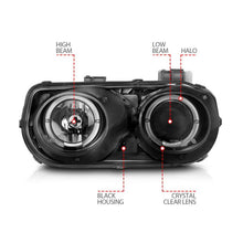 Load image into Gallery viewer, ANZO ACURA INTEGRA 94-97 PROJECTOR HALO HEADLIGHTS BLACK - 121003