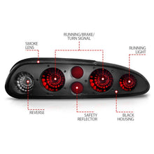 Load image into Gallery viewer, ANZO CHEVY CAMARO 93-02 TAIL LIGHTS BLACK DARK SMOKE LENS - 221175