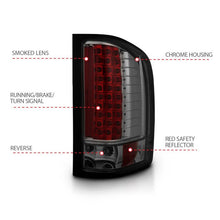 Load image into Gallery viewer, ANZO CHEVY SILVERADO 1500 07-13 / 2500HD/3500HD 07-14 LED TAIL LIGHTS CHROME SMOKE LENS -311159