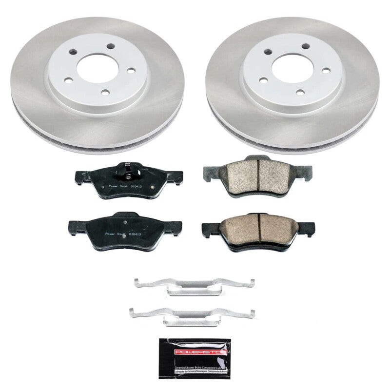 Power Stop 10-11 Mercury Mariner Front Semi-Coated Rotor Kit PowerStop