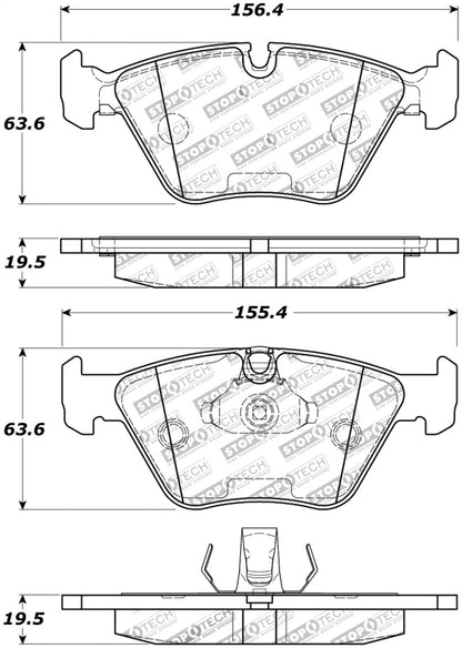 StopTech Premium Ceramic Front Brake Pads - 308.09460 Stoptech