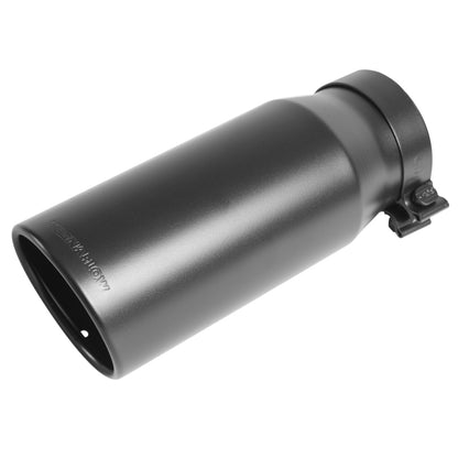 MagnaFlow Tip Stainless Black Coated Single Wall Round Single Outlet 6in Dia 5in Inlet 13in L Magnaflow