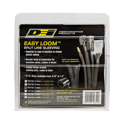 DEI Split Wire Sleeve Easy Loom 10mm-3/8in x 20 Black DEI
