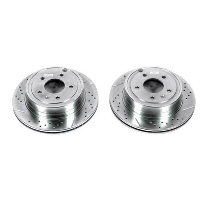 Power Stop 12-15 Chevrolet Captiva Sport Rear Evolution Drilled & Slotted Rotors - Pair PowerStop