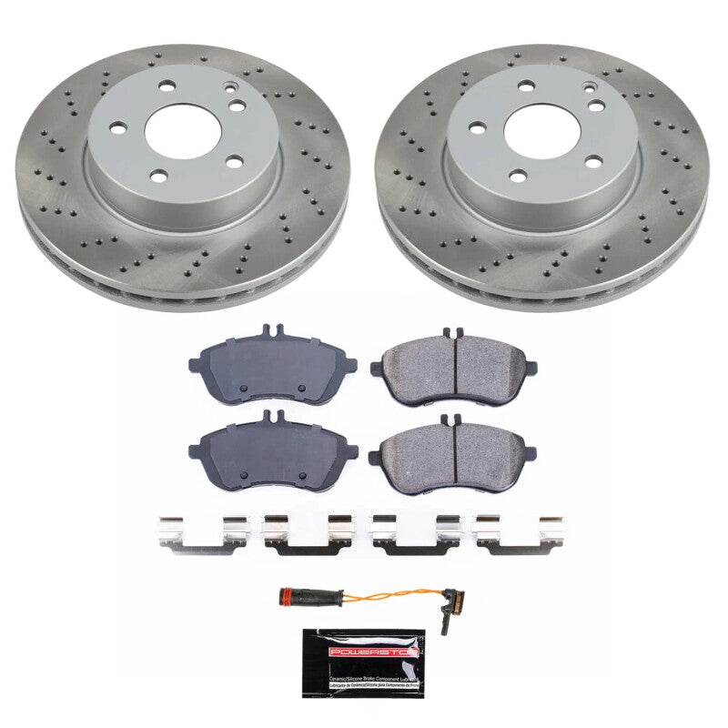 Power Stop 08-12 Mercedes-Benz C300 Front Semi-Coated Rotor Kit PowerStop