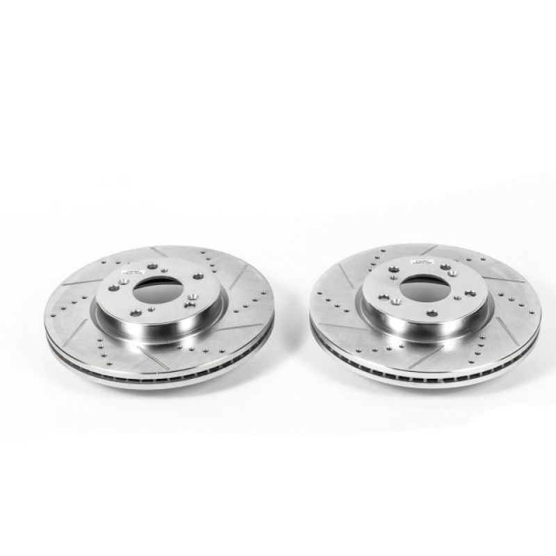 Power Stop 13-17 Honda Accord Front Evolution Drilled & Slotted Rotors - Pair PowerStop