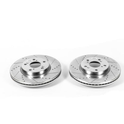 Power Stop 13-17 Honda Accord Front Evolution Drilled & Slotted Rotors - Pair PowerStop