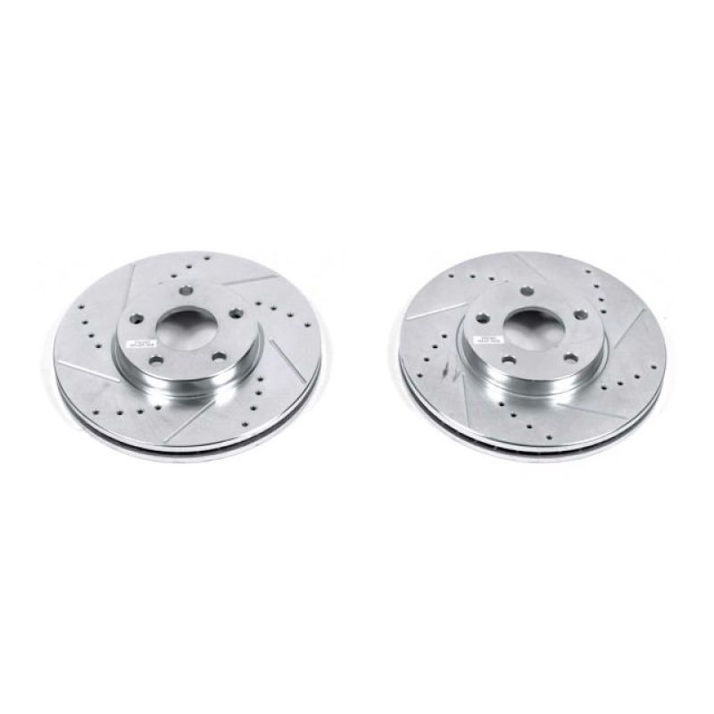 Power Stop 10-13 Ford Transit Connect Front Evolution Drilled & Slotted Rotors - Pair