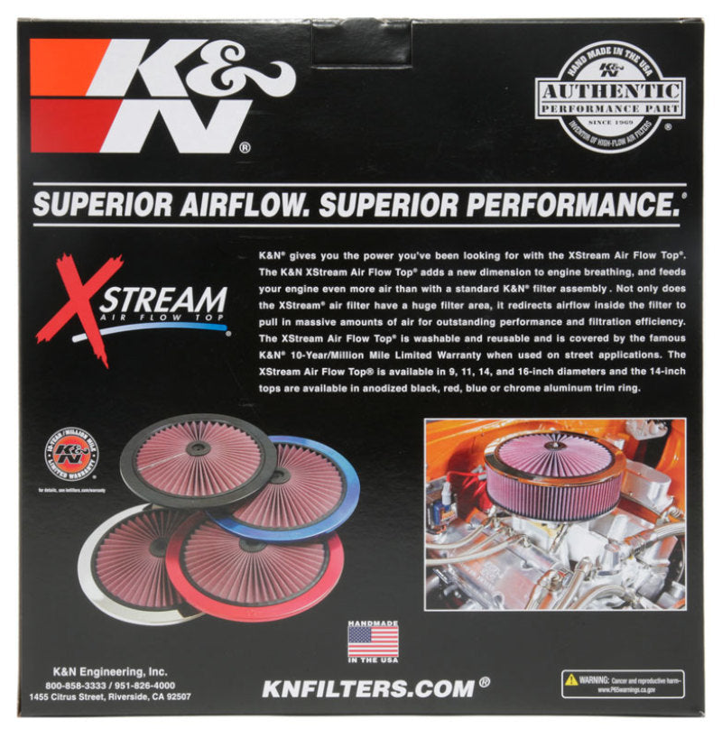 K&N X-Stream Top Filter Only 11in - Black K&N Engineering