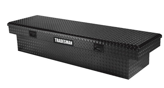 Tradesman Aluminum Economy Cross Bed Truck Tool Box (70in./Front Opening) - Black Tradesman