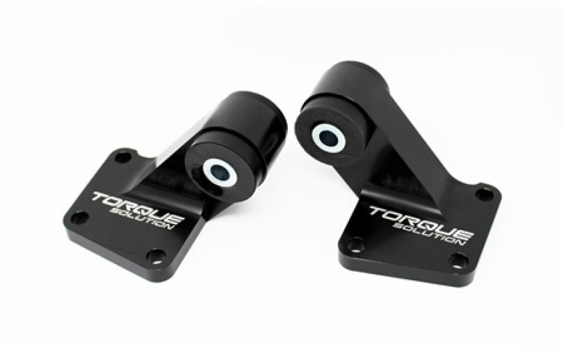 Torque Solution Billet Rear Differential Mounts 03-06 Mitsubishi EVO VII-IX - Black Torque Solution