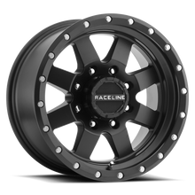 Load image into Gallery viewer, Raceline 935B Defender 16x6in / 6x139.7 BP / 0mm Offset / 4.25mm Bore - Satin Black Wheel