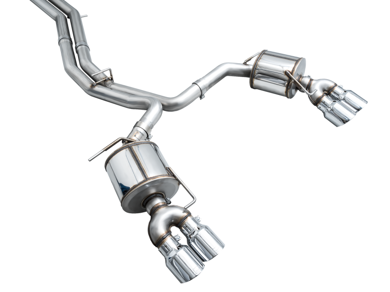 AWE Tuning 19-23 Audi C8 S6/S7 2.9T V6 AWD Touring Edition Exhaust - Chrome Silver Tips AWE Tuning