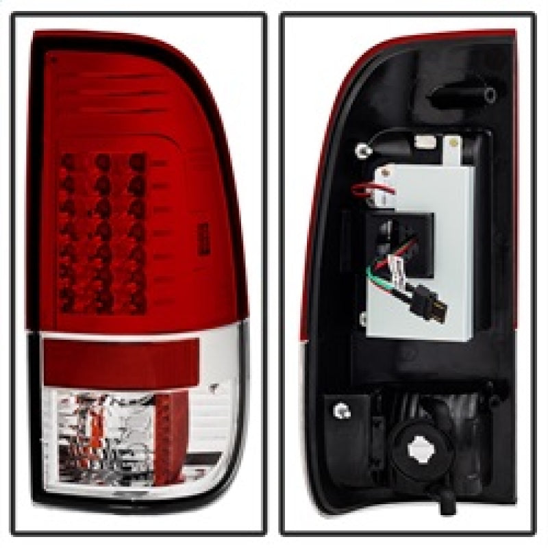 Spyder Ford Super Duty 08-15 Version 2 LED Tail Lights Red Clear ALT-YD-FS07-LED-G2-RC SPYDER