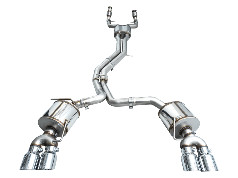 AWE Tuning 19-23 Audi C8 S6/S7 2.9T V6 AWD Touring Edition Exhaust - Chrome Silver Tips AWE Tuning