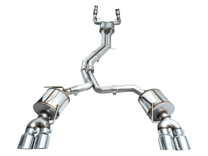 AWE Tuning 19-23 Audi C8 S6/S7 2.9T V6 AWD Touring Edition Exhaust - Chrome Silver Tips AWE Tuning