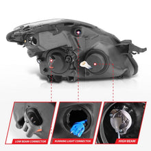 Load image into Gallery viewer, ANZO NISSAN ALTIMA 08-09 2DR PROJECTOR HEADLIGHTS BLACK W/ RX HALO - 121395