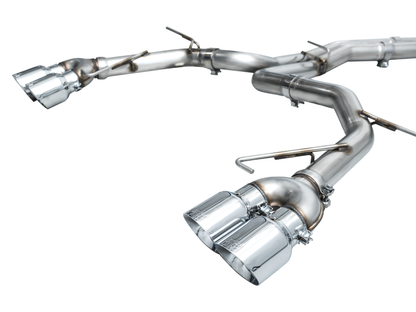 AWE Tuning 19-23 Audi C8 S6/S7 2.9T V6 AWD Track Edition Exhaust - Chrome Silver Tips AWE Tuning