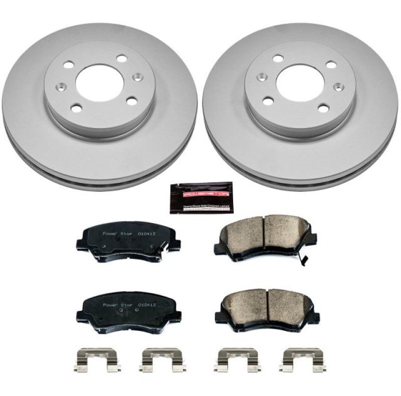 Power Stop 12-18 Hyundai Accent Front Z17 Evolution Geomet Coated Brake Kit PowerStop