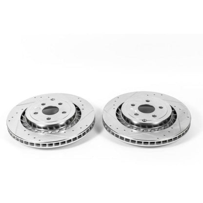 Power Stop 15-17 Chevrolet SS Rear Evolution Drilled & Slotted Rotors - Pair PowerStop
