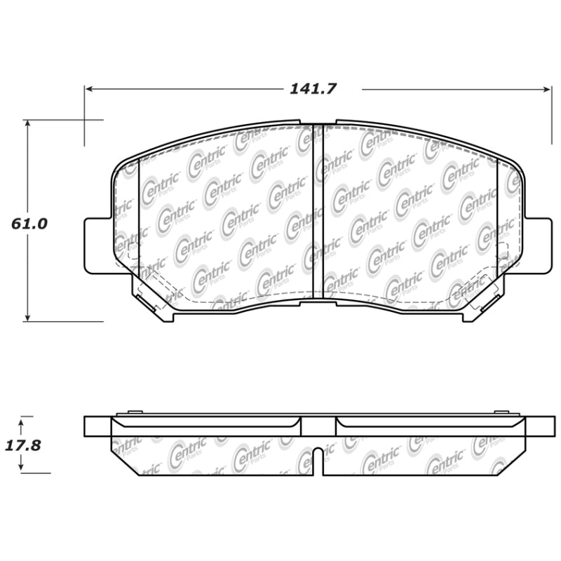 StopTech Premium Ceramic Front Brake Pads - 308.16400