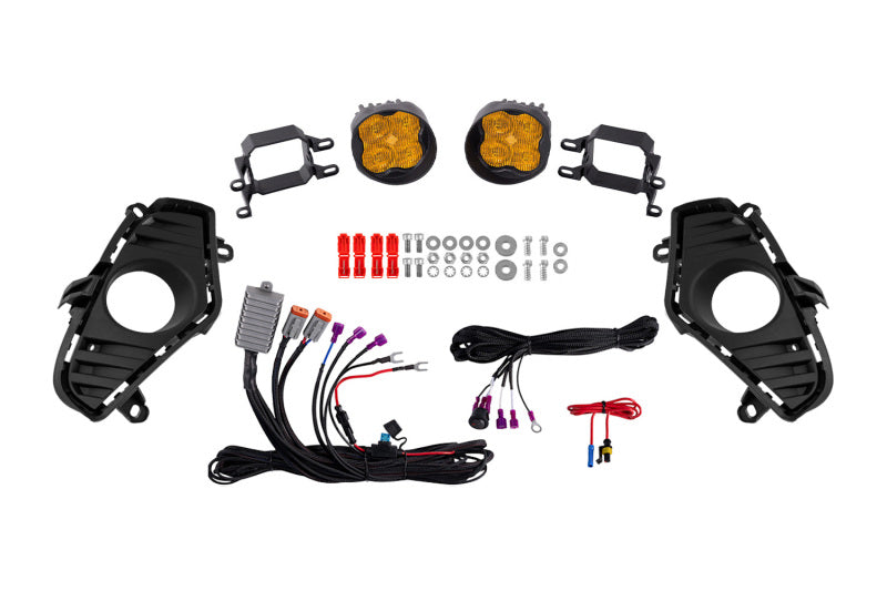 Diode Dynamics 19-22 Toyota RAV4 SS3 Add-On Fog Lamp Kit - Yellow Sport