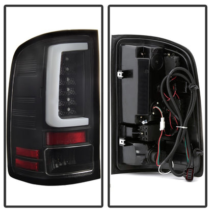 Spyder 07-13 GMC Sierra 1500 V2 Light Bar LED Tail Lights - Black (ALT-YD-GS07V2-LBLED-BK) SPYDER